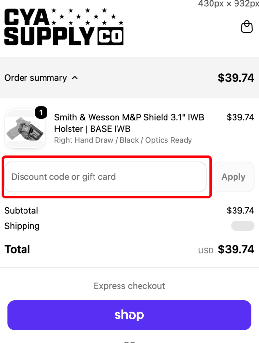 How to use CYA Supply Co. promo code