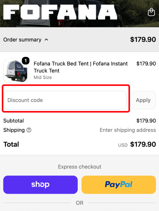 Where to enter Fofana promo code How to use Fofana promo code