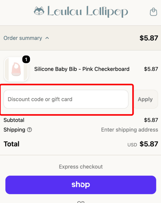 Where to enter Loulou Lollipop promo code How to use Loulou Lollipop promo code