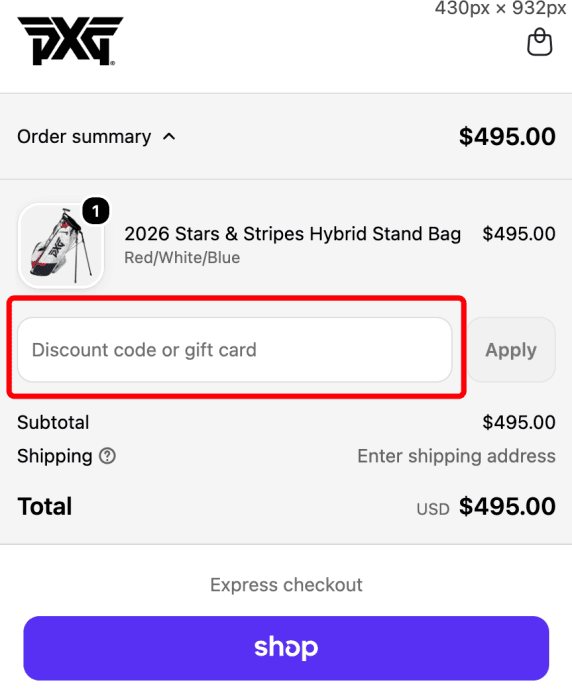 Where to enter Parsons Xtreme Golf promo code How to use Parsons Xtreme Golf promo code
