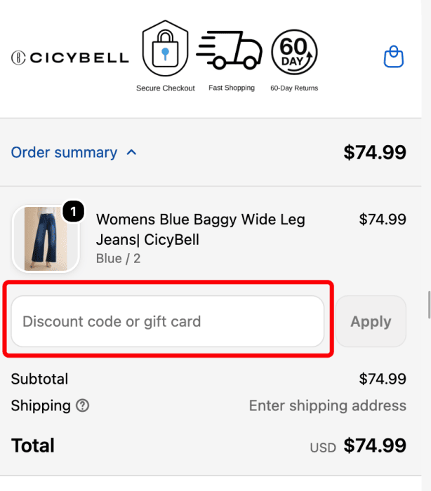 Where to enter Cicy Bell promo code How to use Cicy Bell promo code