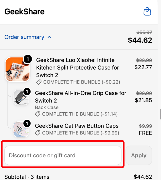 Where to enter GeekShare promo code How to use GeekShare promo code