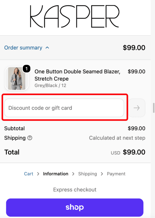 Where to enter Kasper promo code How to use Kasper promo code