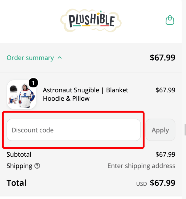 How to use Plushible promo code