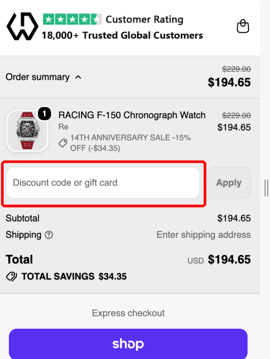 Where to enter Wishdoit Watches promo code How to use Wishdoit Watches promo code