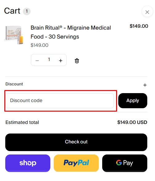 How to use Brain Ritual promo code