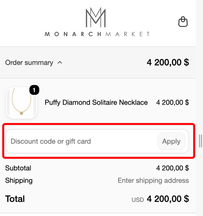 Where to enter Monarch Market promo code How to use Monarch Market promo code