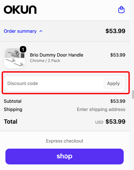 Where to enter OKUN promo code How to use OKUN promo code