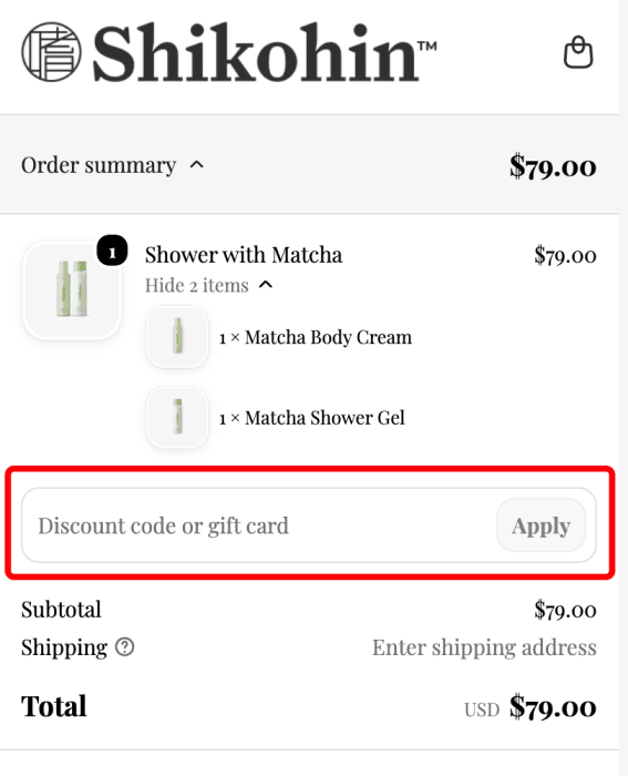 Where to enter Shikohin promo code How to use Shikohin promo code