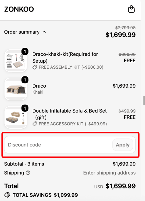 Where to enter Zonkoo promo code How to use Zonkoo promo code
