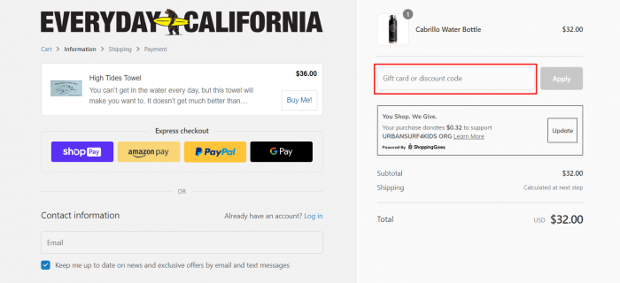 Where to enter Everyday California promo code How to use Everyday California promo code