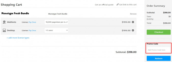 Where to enter MyFonts promo code How to use MyFonts promo code