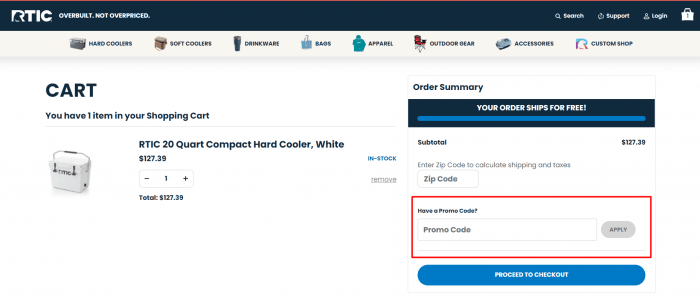 Where to enter RTIC Outdoors promo code How to use RTIC Outdoors promo code