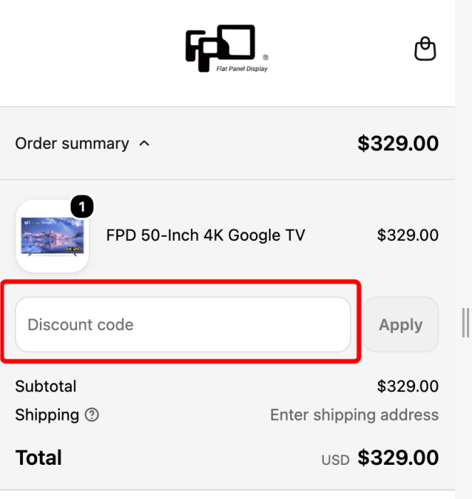 Where to enter FPD promo code How to use FPD promo code
