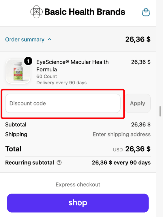 Where to enter Basic Health Brands promo code How to use Basic Health Brands promo code