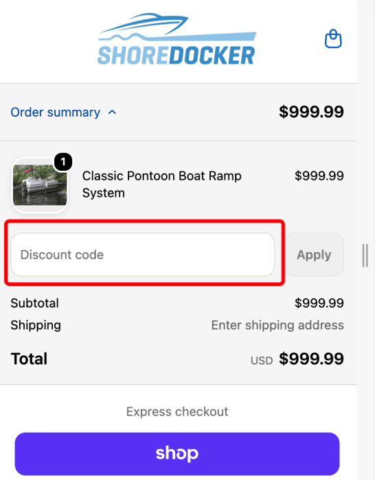 How to use ShoreDocker promo code
