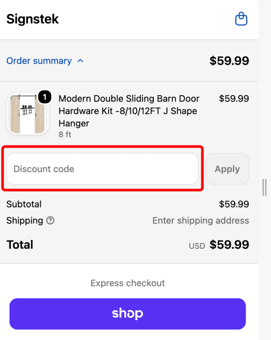 Where to enter Signstek promo code How to use Signstek promo code