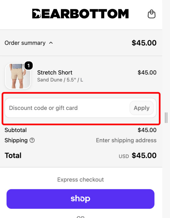 Where to enter Bearbottom promo code How to use Bearbottom promo code