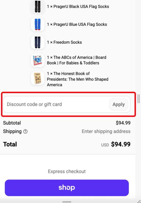 Where to enter PragerU Shop promo code How to use PragerU Shop promo code