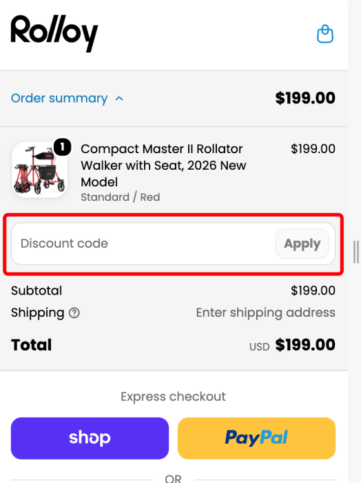 Where to enter Rolloy promo code How to use Rolloy promo code