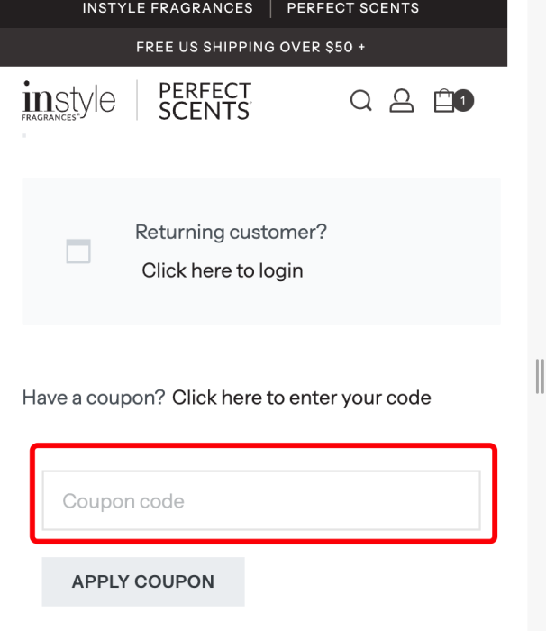 Where to enter Instyle Fragrances promo code How to use Instyle Fragrances promo code