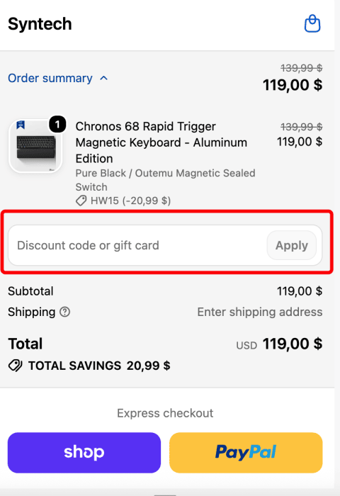 Where to enter Syntech promo code How to use Syntech promo code