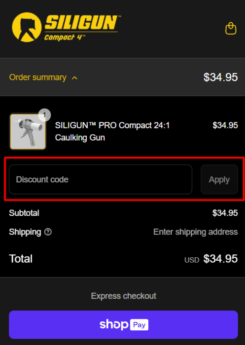 How to use SILIGUN promo code