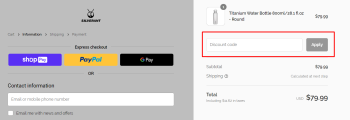 How to use SilverAnt promo code