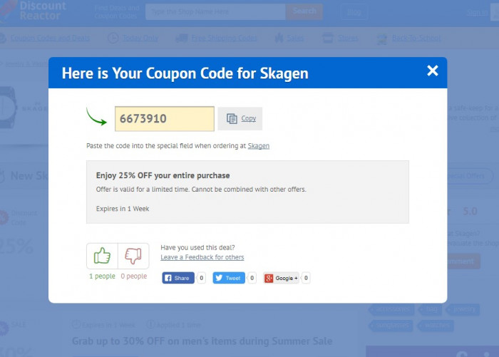 How to use a promo code at Skagen