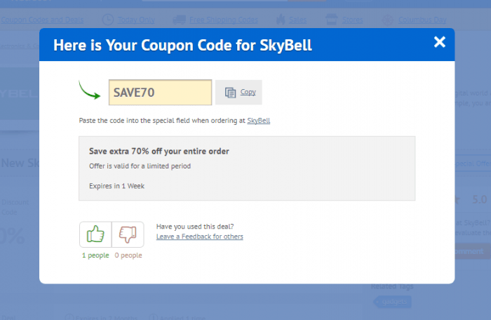 How to use a discount code at SkyBell