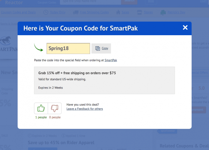 How to use a promo code at SmartPak