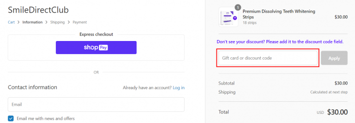 How to use SmileDirectClub promo code