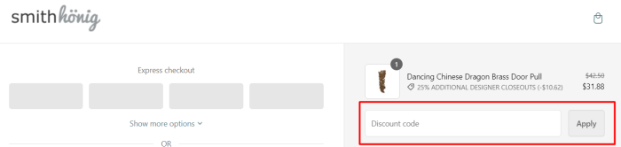 How to use SmithHönig promo code