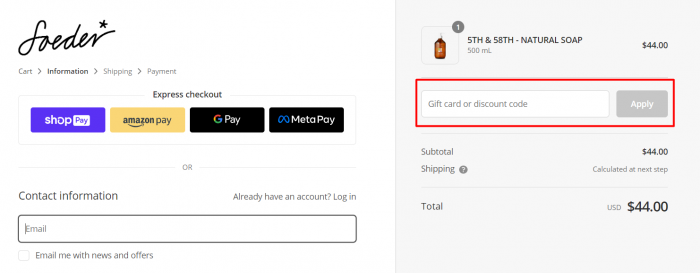 How to use Soeder promo code
