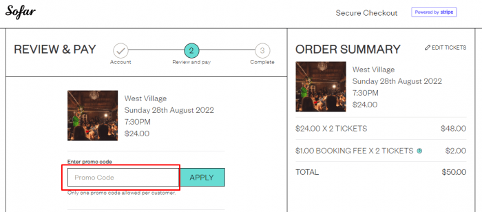 How to use Sofar promo code