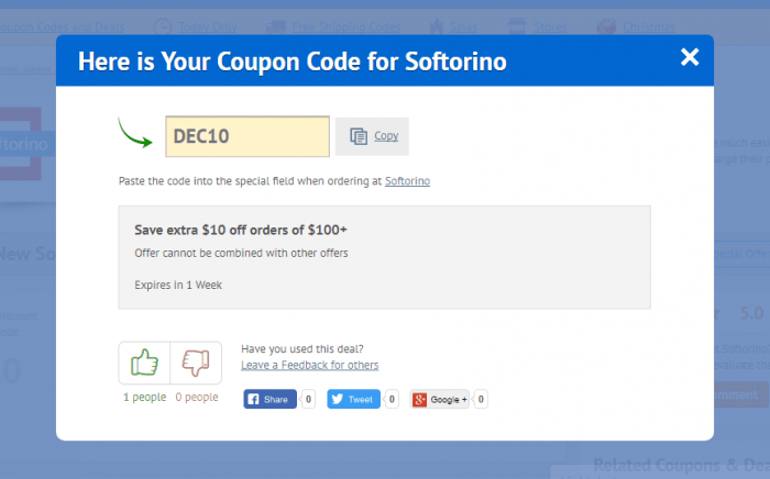 How to use a coupon code at Softorino