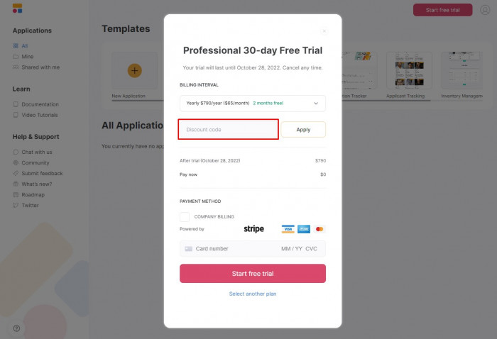 How to use Softr promo code