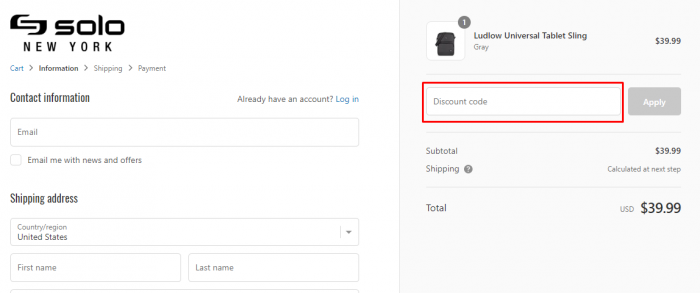 How to use Solo NY promo code