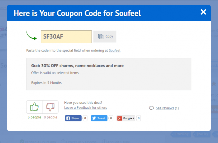 How to use a coupon code at Soufeel