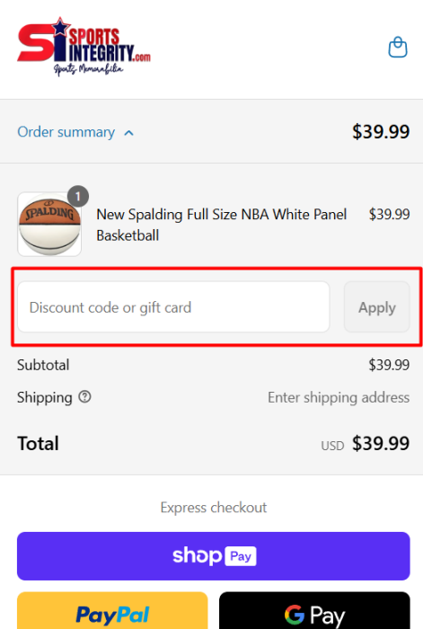 How to use Sports Integrity promo code