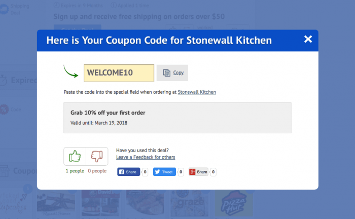 How to use a coupon code at Stonewall Kitchen