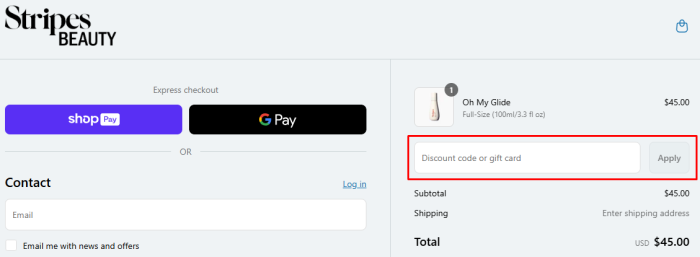 How to use Stripes promo code