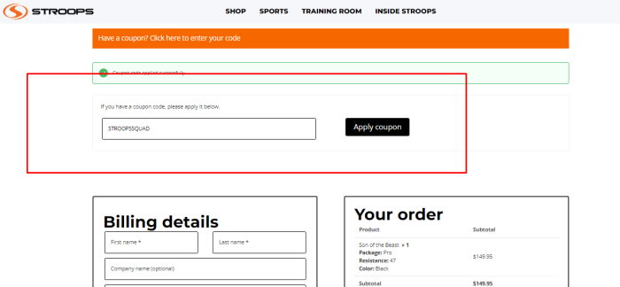 How to use Stroops promo code