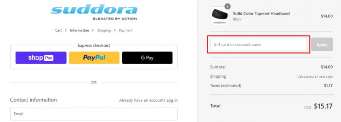 How to use Suddora promo code