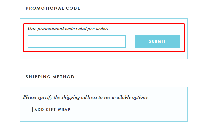 How to use a promotional code at Sugarfina