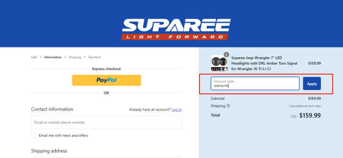 How to use SUPAREE promo code