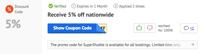 How to use a discount code at SuperShuttle