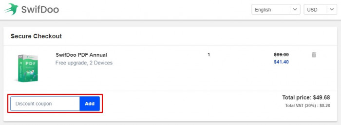How to use SwifDoo PDF promo code