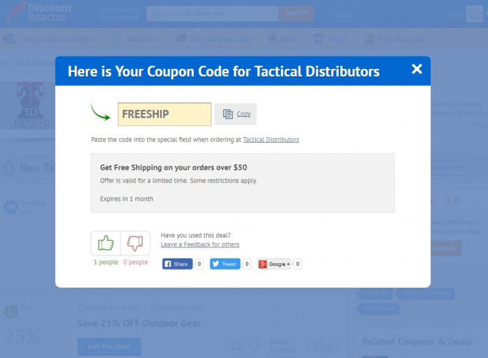 How to use a discount code at Tactical Distributors