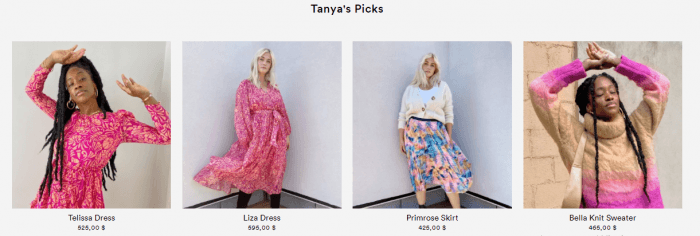 Tanya Taylor range of products 